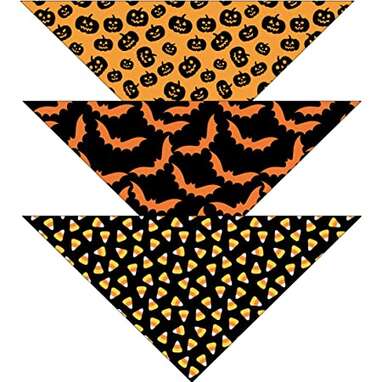 Hocus?Pocus?Themed?2-Pack?Reversible?Dog ?Bandanas?by?CROWNED?BEAUTY?-?Halloween?Special?for?Medium?to?XL?Dogs?DB70-L  – CROWNED BEAUTY