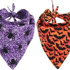 These bandanas with creepy critters on them: KZHAREEN 2-Pack Halloween Dog Bandana