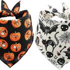 These bandanas that are equally cute and spooky: 2 Pack Halloween Bandana for Dogs