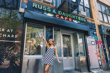 zoey deutch at russ and daughters