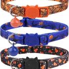 This three-pack that has everything you need for Halloween: 3 Pack Halloween Cat Collar Breakaway with Bell
