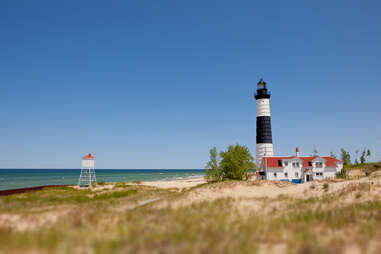 Big Sauble Point Lighthouse on Lake Michigan