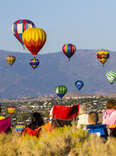 people watching a hot air balloon festival in Nevada