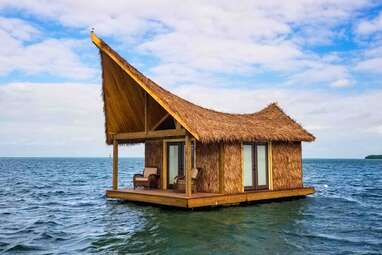 florida keys floating tiki hut airbnb