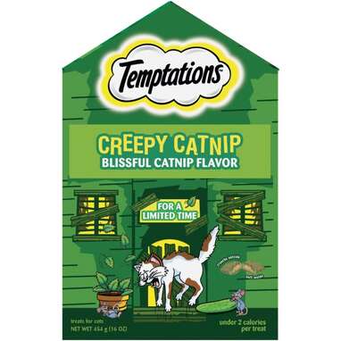 If your cat goes crazy for catnip: Temptations Creepy Catnip Flavored Treats