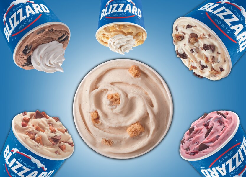 Blizzard menu from on sale dairy queen