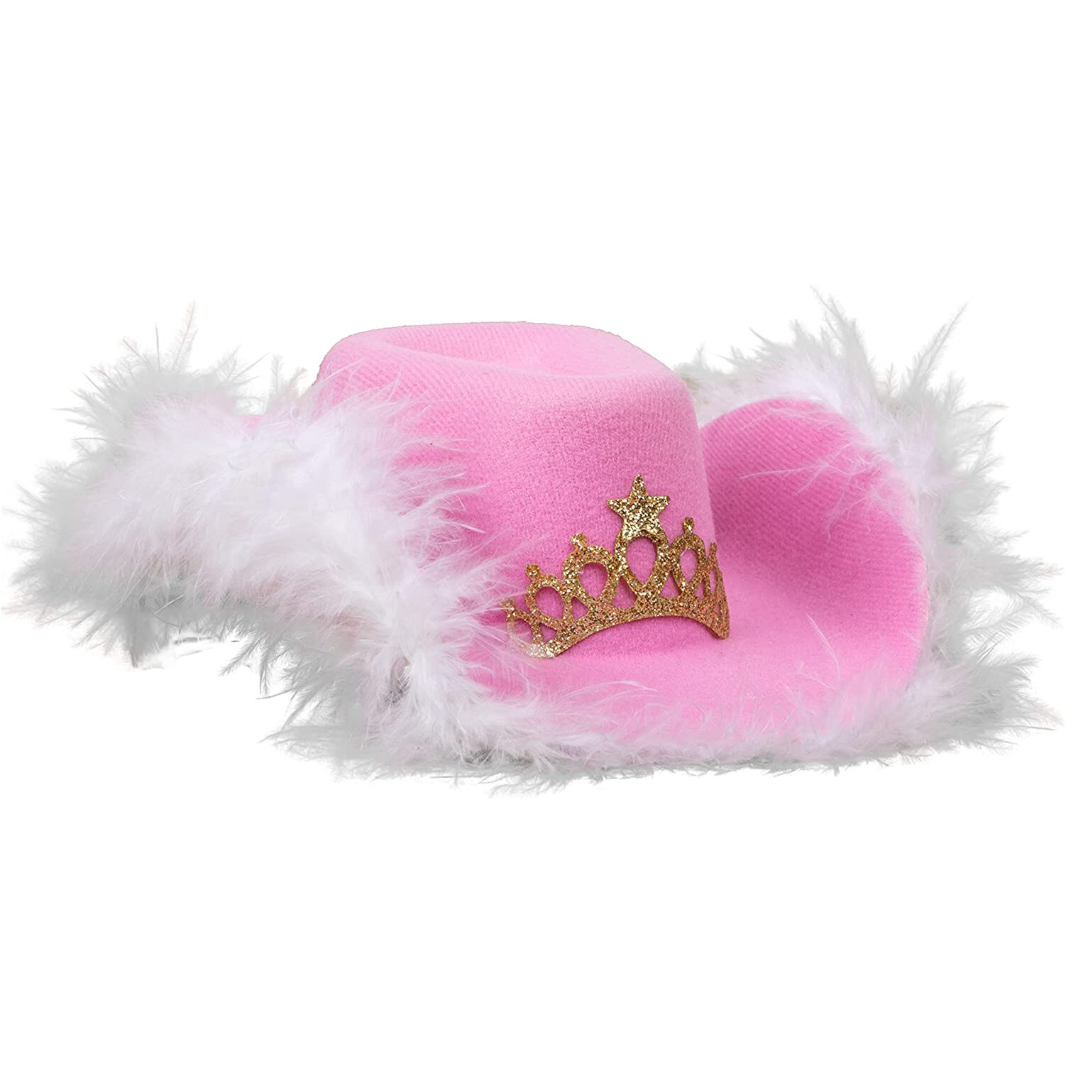 Doggy Parton Pink Cowgirl Hat with Tiara