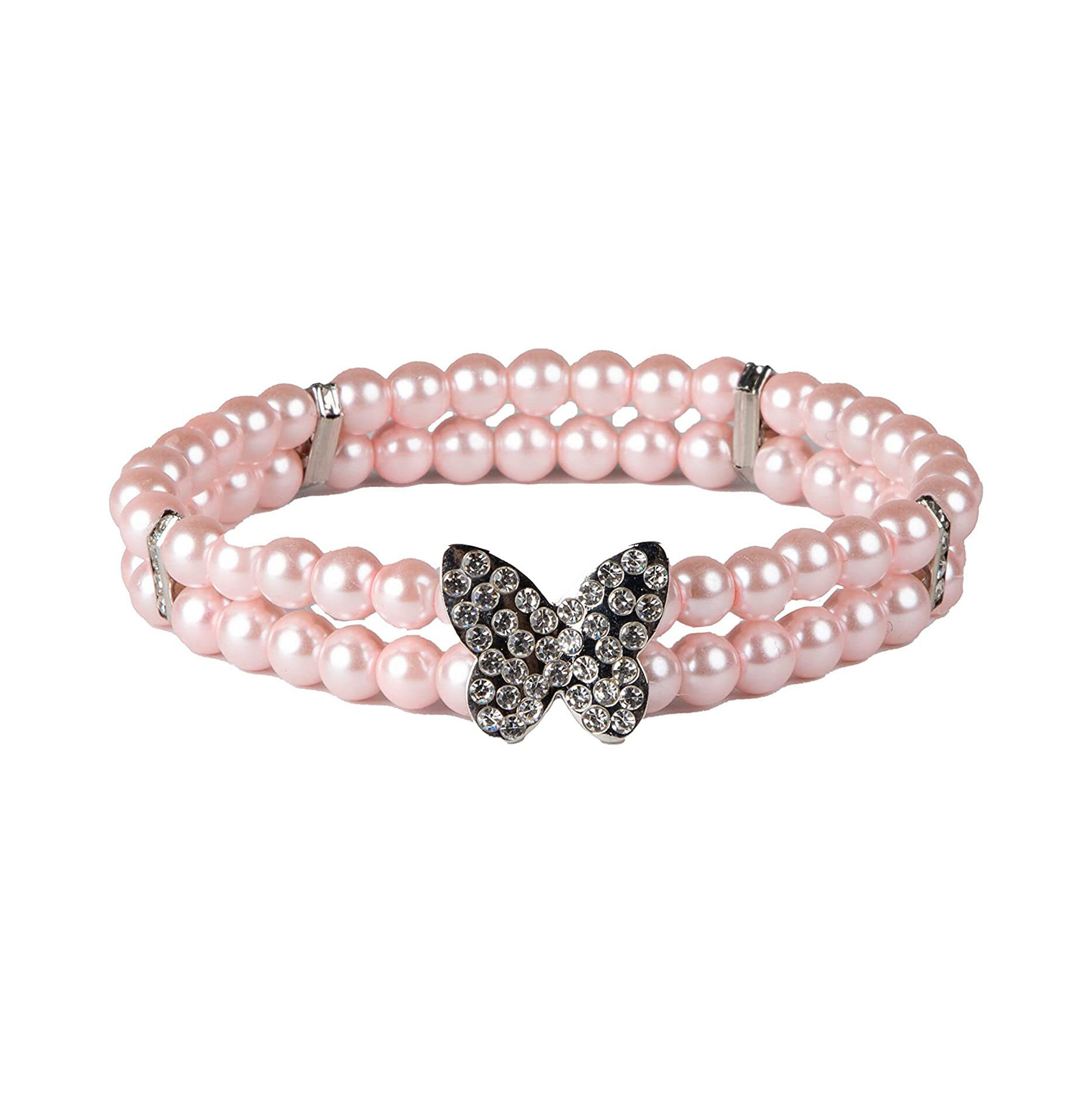 Doggy Parton Pink Sparkling Butterfly Neck Piece