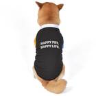 Graphic Dog T-Shirt, Black Cotton/Poly