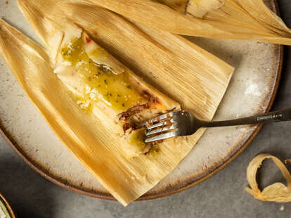 vegan jackfruit chipotle tamale