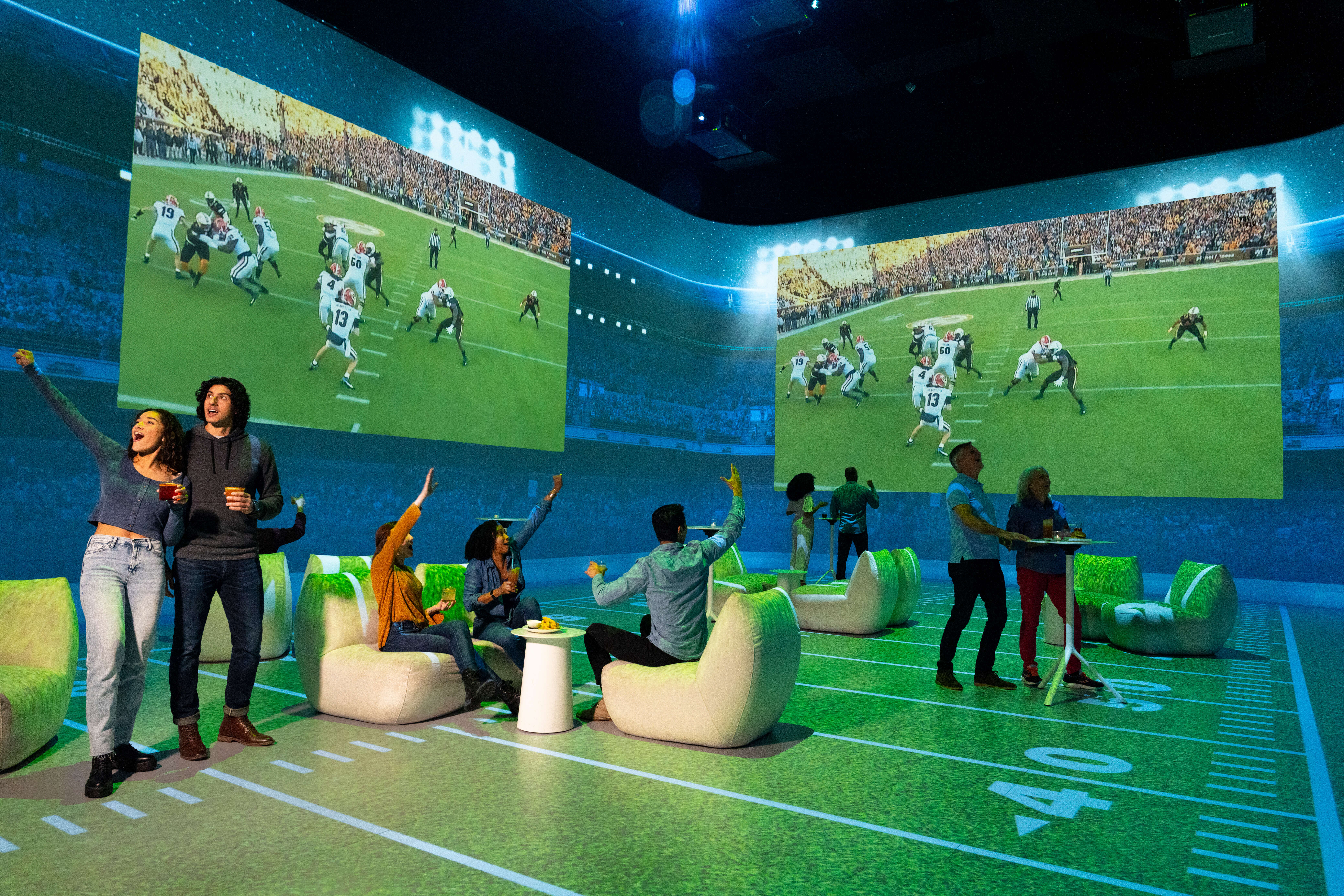 Football Themed Home Theater