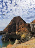 train bridge and rock