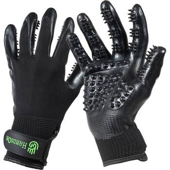 Hands on sale dog grooming gloves