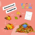 autumn leaf hedgehog barks and crafts