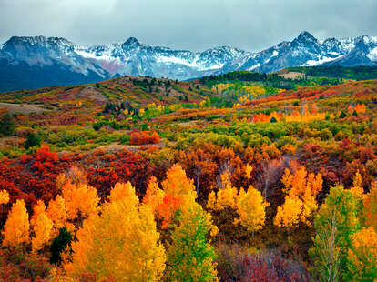 the mountains of Aspen Colorado in Fall