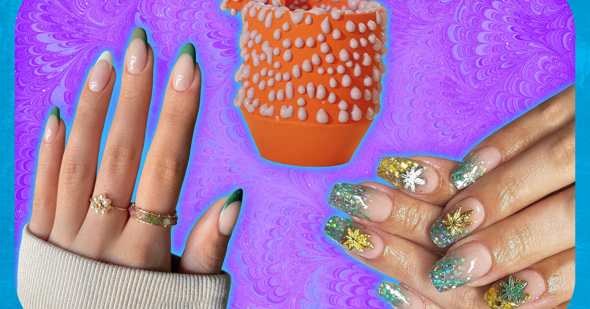 Cannabis-Themed Nail Art Ideas For a Modern Weed Manicure - Thrillist