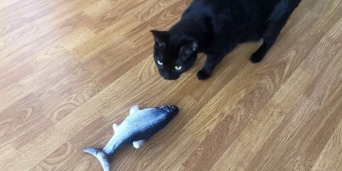 thumbnail image 2 of Cat Toys Fish For Indoor Cats - USB Floppy Fish Cat Dog Toy, Interactive Cat Toy With Catnip Bag 2 of 9