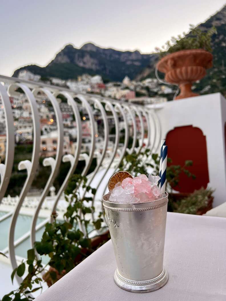 drink on balcony