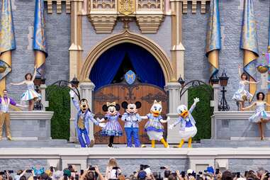 disney characters on stage