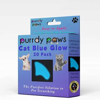 Best glow-in-the-dark cat nail caps: Purrdy Paws Soft Nail Caps