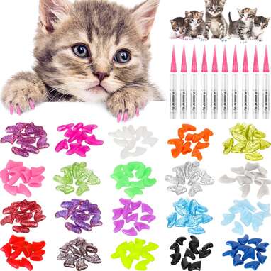 Permanent cat hot sale claw caps