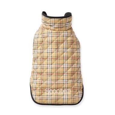 For the plaid lovers: Mark and Graham Personalized Plaid Reversible Dog Coat