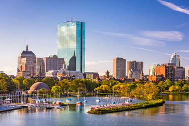 skyline on the river