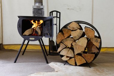 small wood stove