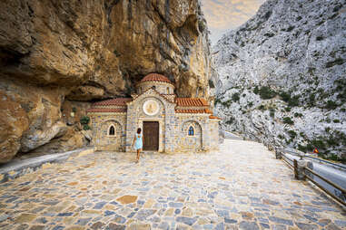 Agios Nikolaos church carved into rocks