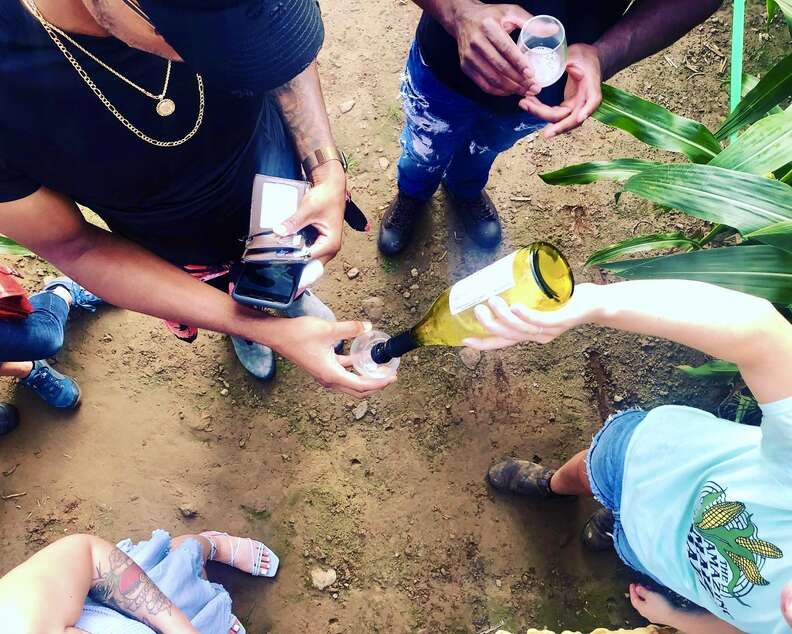 pouring cider