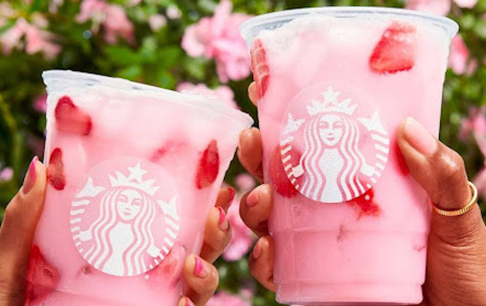 Miniature Paradise Starbucks Drink/pink Car Accessories for Women