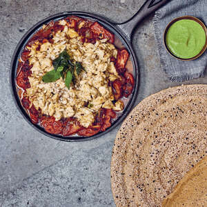 coconut crab dip with dosa 