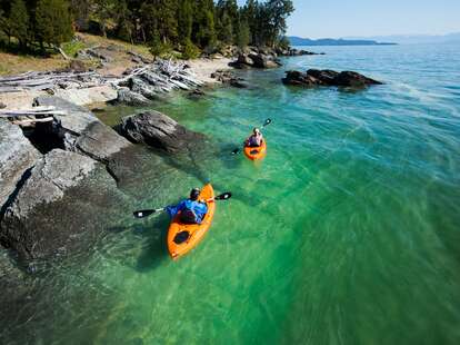 kayaking on flathead lake