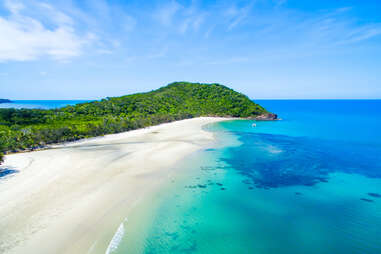 aerial view of cape tribulation