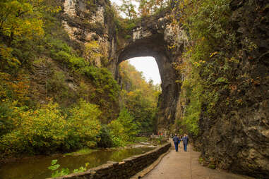 Natural Land Bridge in fall