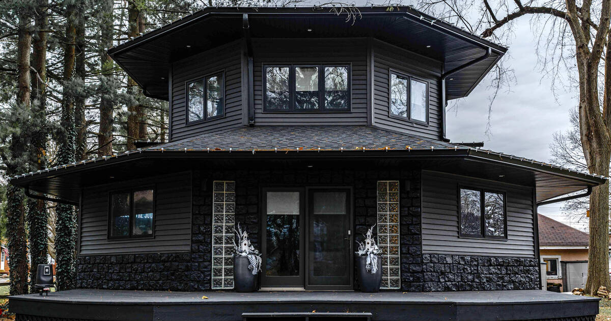 Happy Halloween from the Black House  Gothic decor bedroom, Gothic house,  Tiny castle