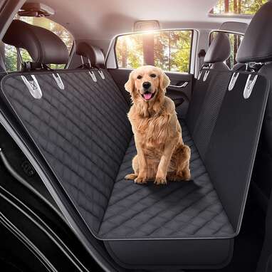 Dog Back Seat Cover Protector for Cars SUV and Trucks with Mesh Window