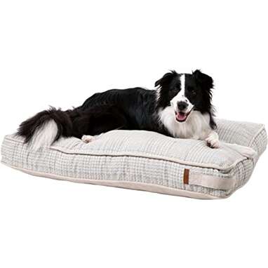 Bark and Slumber Henry Houndstooth Large Plush Lounger Dog Bed