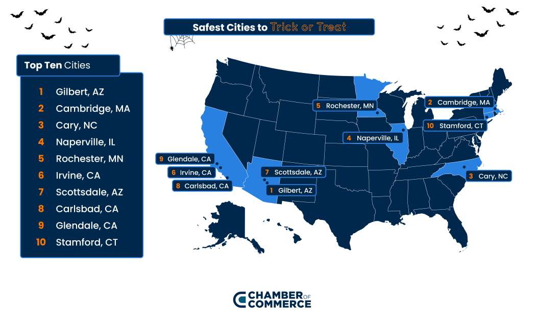 Safest Cities in the US for Trick or Treating Ranked for Halloween 2022