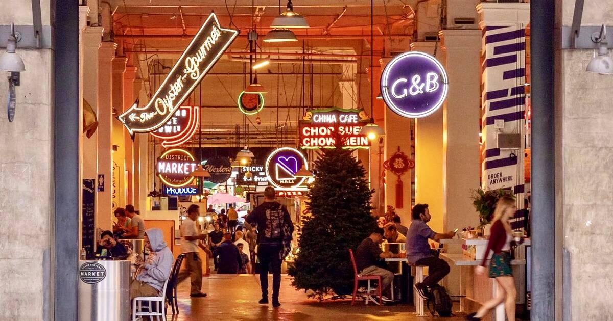 Interior of the Food Bowl Market at the Ann Darling Park Shopping Center —  Calisphere