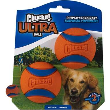 Chuckit! Ultra Ball Dog Toy, Medium (2.5 Inch) 2 Pack