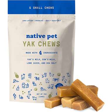 Native Pet Yak Chews for Dogs (5 Small Chews)
