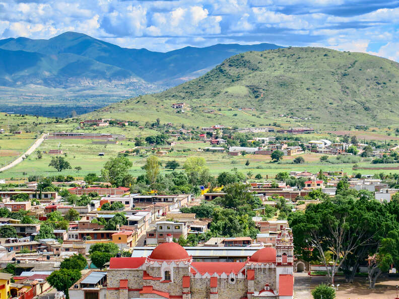 village and mountains