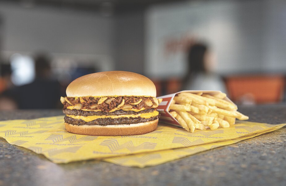 Whataburger Scale Whataburger Is Introducing a Massive Chili Cheese-Topped Burger - Thrillist