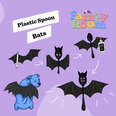 Make Bat Halloween Decorations Using Plastic Spoons