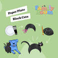 These Halloween Black Cats Are Made With Paper Plates