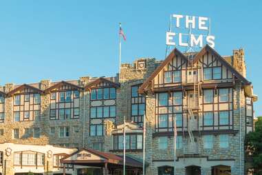 exterior of the elms hotel, excelsior springs, missouri