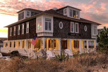 exterior of addy sea at sunset bethany beach