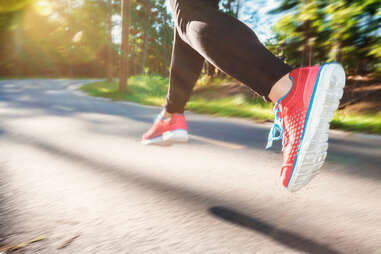 Woman jogging outdoors