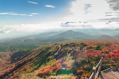 aerial view of yeongsil trail hallasan national park